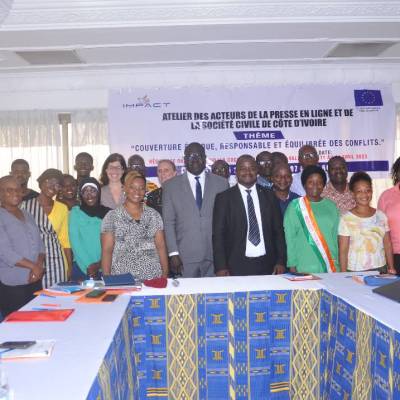 Projet IMPACT: 40 journalistes et acteurs de la société civile formés à Abidjan à la couverture des conflits